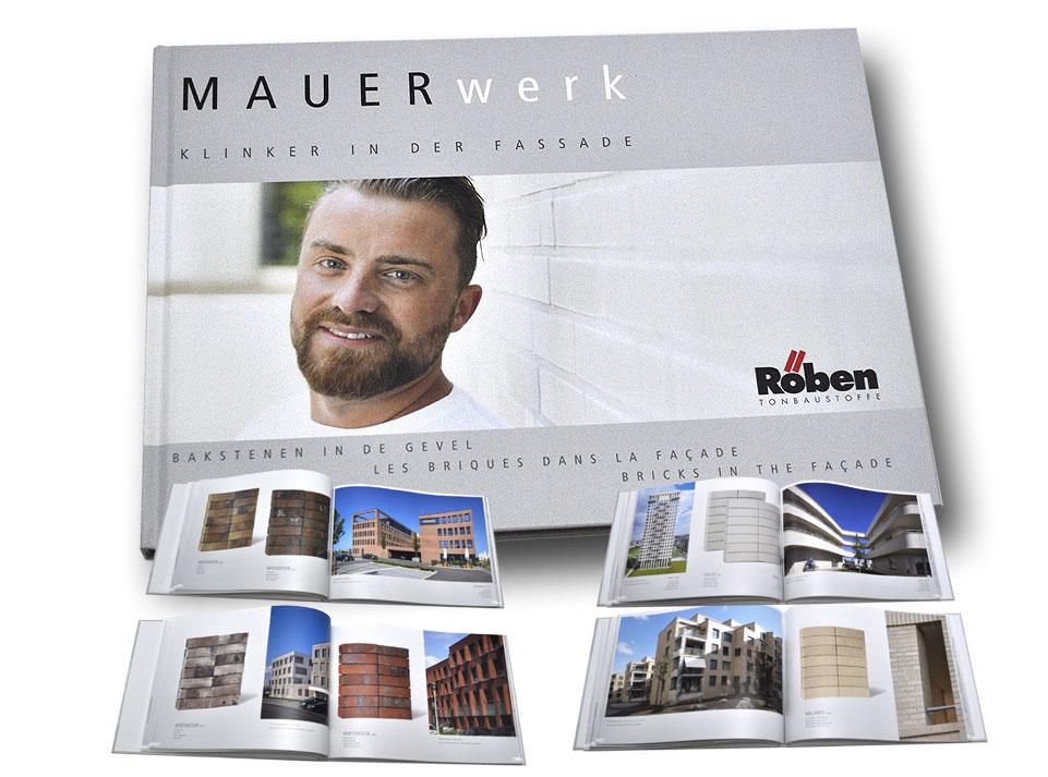 Katalog mit Bildern von Gebäuden und Bauelementen.