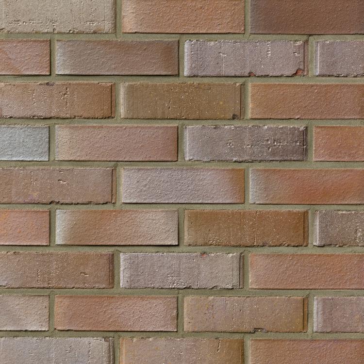 Ziegelwand in verschiedenen Brauntönen.