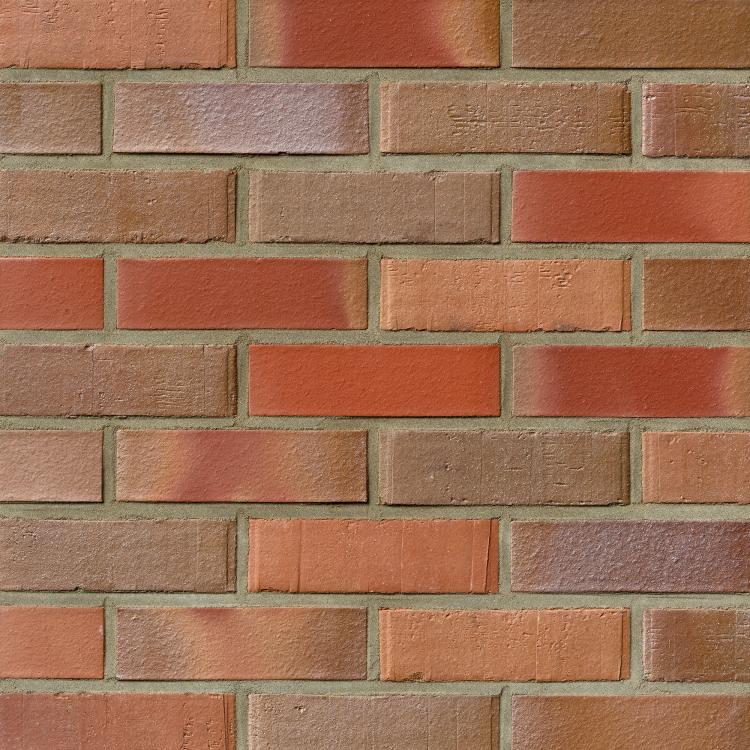 greetsiel_friesisch_bunt_glatt_nf_50-50 Backsteinmauer mit roten und braunen Ziegeln in wechselndem Muster.