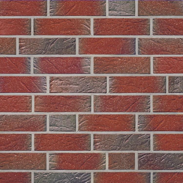 Rote Ziegelsteinwand, gleichmäßiges Muster.